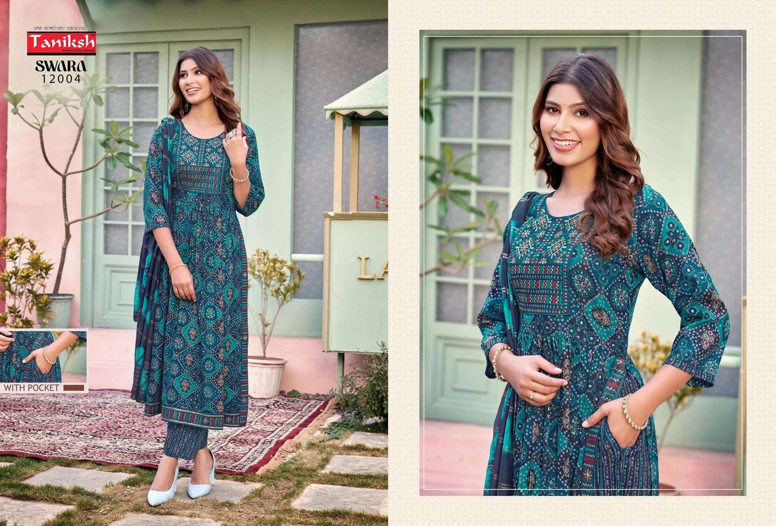 Taniksh Swara Vol 12 Capsule Rayon Print Wholesale Readymade Salwar Suit Catalog — Wholesale Readymade Suit, MPA wholesale from Surat — view 3